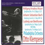Orchestral Concert/Klemperer / Philadelphia O： Beethoven： Sym 6 7 Mozart： Sym 41 J. s.bach： Bran