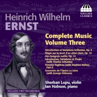 ����󥹥ȡ�1814-1865��/Complete Music For Violin �� Piano Vol.3�� S. lupu(Vn) Hobson(P)