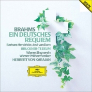 Brahms Ein Deutsches Requiem, Bruckner Te Deum : Karajan / Vienna Philharmonic, Hendricks, Van Dam, etc (2SHM-CD)