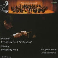 シベリウス（1865-1957）/Sym 5 ： 井上喜惟 / Japan Sinfonia +valse Triste Schubert： Sym 8