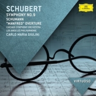 Schubert Symphony No.9, Schumann Manfred Overture : Giulini / Chicago Symphony Orchestra, Los Angeles Philharmonic