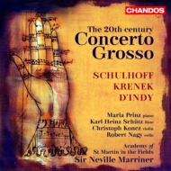˥Хʴɸڡ/The 20th Century Concerto Grosso-schulhoff Krenek D'indy Marriner / Asmf