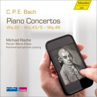 バッハ、C. P.E.（1714-1788）/Keyboard Concertos Vol.3： Rische(P) Kammersymphonie Leipzig Klaas(P)