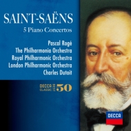 サン＝サーンス (1835-1921)/Comp. piano Concertos： Roge(P) Dutoit / Po Rpo Lpo
