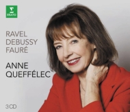Anne Queffelec -Ravel, Debussy, Faure Works with Piano : Lombard, Jordan, Amoyal(Vn)(3CD)