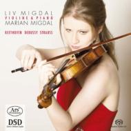 ヴァイオリン作品集/Beethoven Debussy R. strauss： Violin Sonatas： L. migdal(Vn) M. migdal(P)： (Hyb)