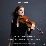 モーツァルト（1756-1791）/Violin Concerto 3 4 5 ： Steinbacher(Vn) Festival Strings Lucerne (Hyb)