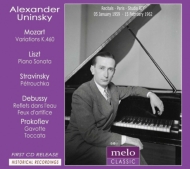 ԥΡ󥵡/Uninsky Paris Recital 1959  1962-mozart Liszt Stravinsky Debussy Prokofiev