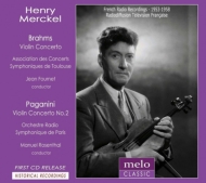 ブラームス（1833-1897）/Violin Concerto： Merckel(Vn) Fournet / +paganini： Violin Concerto 2 ： Rosenthal /