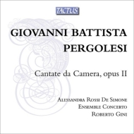 ペルゴレージ (1710-1736)/Cantate Da Camera Op 2 ： A. de Simone(S) Gini / Ensemble Concerto