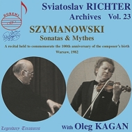 シマノフスキ(1882-1937)/Piano Sonata 2 3 Mythes： Sviatoslav Richter(P) Kagan(Vn)