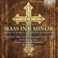 Mass in B Minor : Jacobs / Akademie fur Alte Musik Berlin, RIAS Kammerchor, Martinpelto, B.Fink, Pregardien, Goerne, etc (2CD)