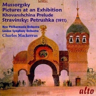 ムソルグスキー（1839-1881）/Pictures At An Exhibition： Mackerras / Npo +petrushka： Lso