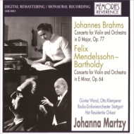 ǥ륹1809-1847/Violin Concerto Martzy(Vn) Klemperer / Haag Residentie O +brahms G. wand / Stut