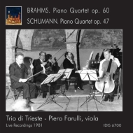 ֥顼ॹ1833-1897/Piano Quartet 3  Trio Di Trieste Farulli(Va) +schumann Piano Quartet