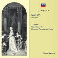 スカルラッティ、ドメニコ（1685-1757）/Keyboard Sonatas： G.malcolm(Cemb) +j.s.bach： Italian Concerto Chromatic Fan