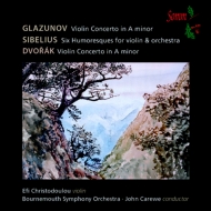 グラズノフ（1865-1936）/Violin Concerto： E. christodoulou(Vn) Carewe / Bournemouth So +dvorak： Concerto Sib