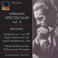 ブラームス（1833-1897）/Sym 1 Tragic Overture： Karajan / Vpo (1960 1964) +haydn Variations： Po (1955)
