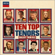 Ten Top Tenors : Pavarotti, Domingo, Carreras, Wunderlich, Villazon, J.Kaufmann, Florez, Calleja, Bocelli (2CD)