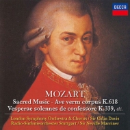 モーツァルト（1756-1791）/Vesperae Solennes De Dominica： C. davis / Lso ＆ Cho +grabmusik： Marriner / Stuttgar
