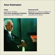 グリーグ（1843-1907）/Piano Concerto： Rubinstein(P) Wallenstein / Rca Victor So +chopin Rachmaninov