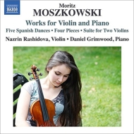 ⥷女ե (1854-1925)/Works For Violin  Piano Rashidova(Vn) Grimwood(P)