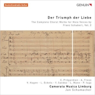 シューベルト（1797-1828）/Complete Choral Works For Male Voices Vol.2： J. schumacher / Camerata Musica Limbur