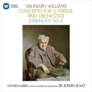 ヴォーン・ウィリアムズ（1872-1958）/Sym 8 ： Boult / Lpo (1968) +concerto For 2 Pianos： Vronsky Babin(P)