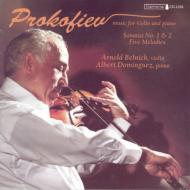 プロコフィエフ（1891-1953）/Violin Sonata 1 2 ： A. dominguez(Vn) Belnick(P) +5 Melodies