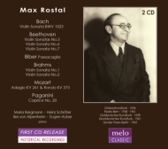 ヴァイオリン作品集/Max Rostal： Plays J. s.bach Beethoven Biber Brahms Mozart Paganini