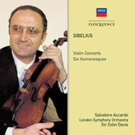 シベリウス（1865-1957）/Violin Concerto： Accardo(Vn) C. davis / Lso +6 Humoresques