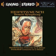 プロコフィエフ（1891-1953）/Violin Concerto 2 ： Heifetz(Vn) Munch / Bso +mendelssohn (Hyb)
