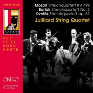 ڻͽնʽ/Juilliard Sq Mozart String Quartet 20 Bartok Quartet 3 Dvorak Quartet 11 (Salzburg
