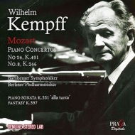 モーツァルト（1756-1791）/Piano Concerto 8 24 ： Kempff(P) Leitner / Bpo Bamberg So +sonata 11 Etc