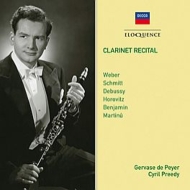 Clarinet Classical/De Peyer Clarinet Recital-weber F. schmitt Debussy Horovitz A. benjamin Marti
