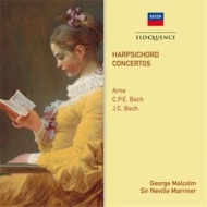 ˥ХʥХ/Harpsichord Concertos-arne C. p.e  J. c.bach Malcolm(Cemb) Marriner / Asmf
