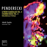 ペンデレツキ、クシシュトフ（1933-2020）/Chamber Works Vol.2-cello Works： Spahn(Vc) Etc