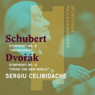 ドヴォルザーク（1841-1904）/Sym 9 ： Celibidache / Munich Po (1985) +schubert： Sym 8 (1988) (Uhqcd)