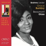 ブラームス（1833-1897）/Lieder： Bumbry(Ms) B. glass(P) (1965 Salzburg)