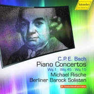 バッハ、C. P.E.（1714-1788）/Keyboard Concertos Vol.5： Rische(P) / Berliner Barock Solisten