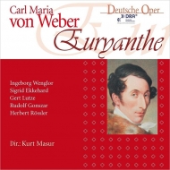 С1786-1826/Euryanthe Masur / Berlin Rso Wenglor Ekkehard Lutze Gonszar Rossler