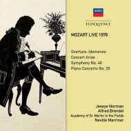 ⡼ĥȡ1756-1791/Mozart Live 1978-sym 40 Piano Concerto 25 Concert Arias Marriner / Asmf Brend