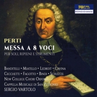 ڥƥ㥳⡦ȥ˥1661-1756/Messa A 8 Voci Vartolo / Oxford New College Cho Cappella Musicale Di San