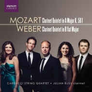 Mozart Clarinet Quintet, Weber Clarinet Quintet : Julian Bliss(Cl)Carducci String Quartet