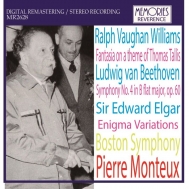 륬1857-1934/Enigma Variations Monteux / Bso +beethoven Sym 4 Vaughan-williams Tallis Fantas