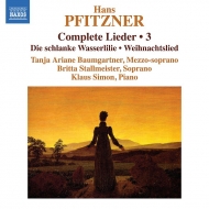 プフィッツナー（1869-1949）/Complete Lieder Vol.3： T. a.baumgartner(Ms) Stallmeister(S) Klaus Simon(P) Etc
