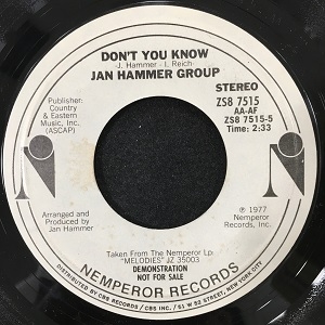 7㌅ Jan Hammer Group Don't You Know Don't You Know : Jan Hammer Group | HMV&BOOKS online - ZS87515
