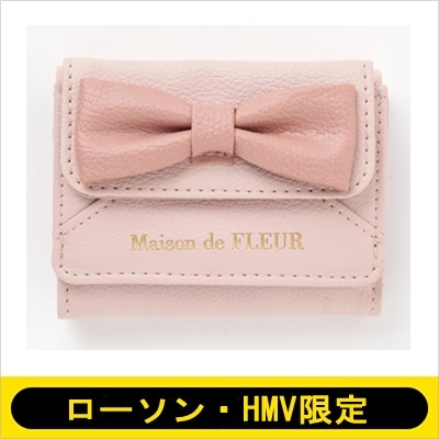 Maison de FLEUR RIBBON CARD CASE BOOK PINK 【ローソン・HMV限定