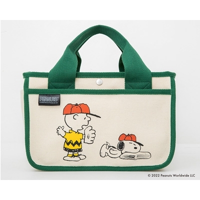 SNOOPY 整理収納できるインテリアトートバッグ GREEN : ブランド付録