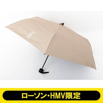 DOD 晴雨兼用折りたたみ傘 BOOK BEIGE【ローソン・HMV限定